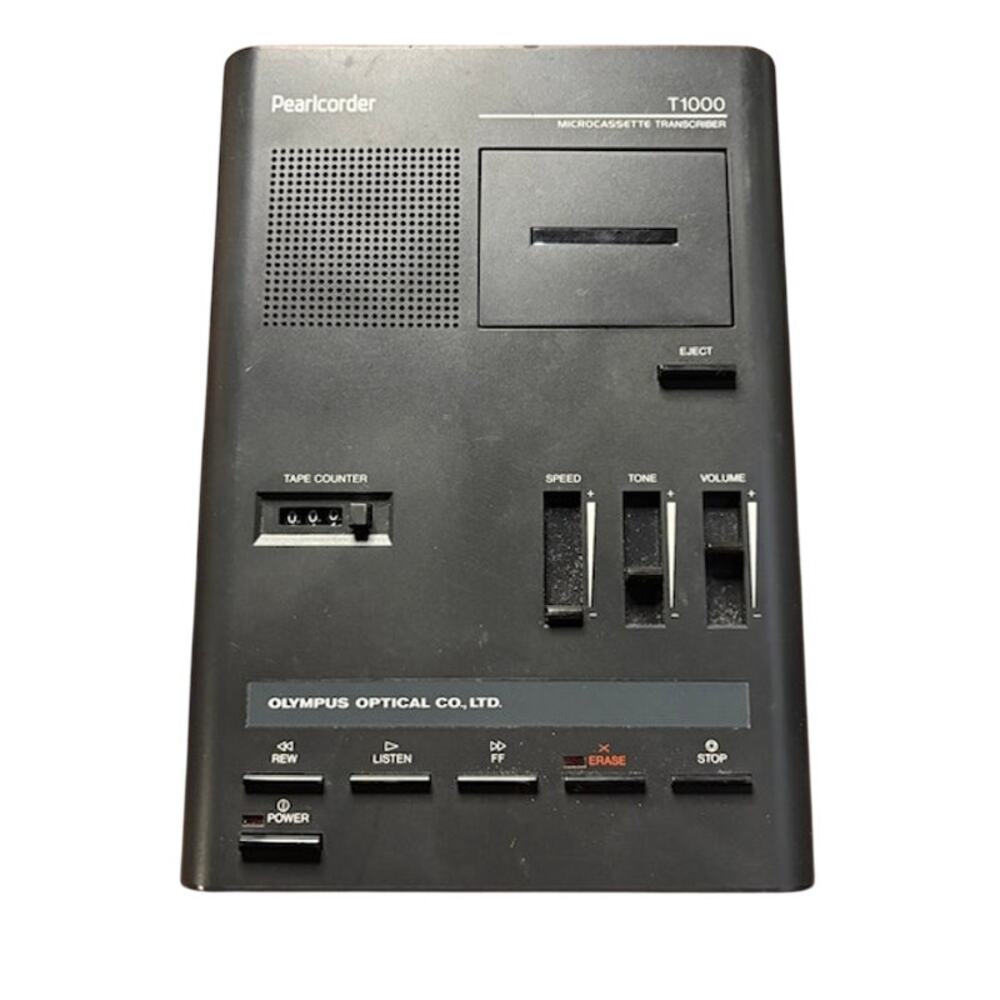 Olympus Pearlcorder DT1000 Cassette Transcriber Recorder Dictation UNTESTED